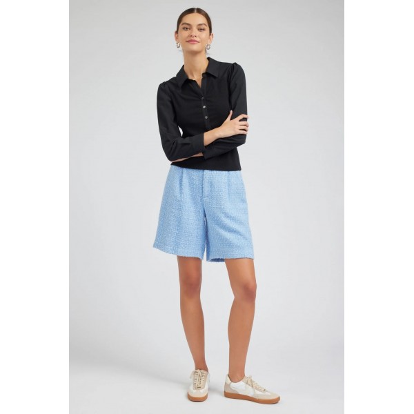 Collared Knit Top