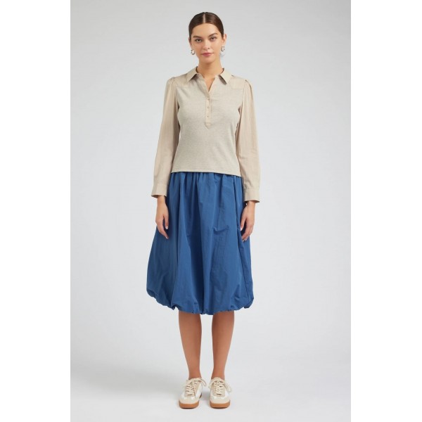Collared Knit Top
