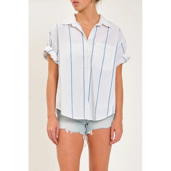 Breezy Boyfriend Stripe Shirt