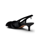 The Goldfinch Kitten Heel - Black Velvet Mesh