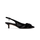 The Goldfinch Kitten Heel - Black Velvet Mesh