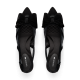 The Goldfinch Kitten Heel - Black Velvet Mesh