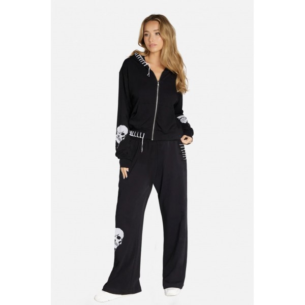 Lachelle Skull Heart Zip Hood