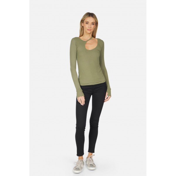 Stark Rib Asymmetric Top