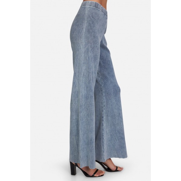 Ommin Rib Denim Flare Pant