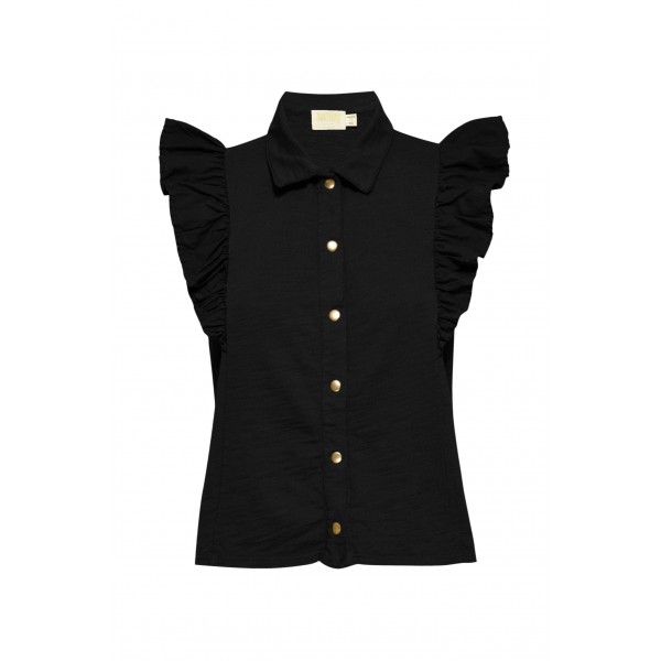 Archer Ruffle Button Top