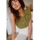 Archer Ruffle Button Top