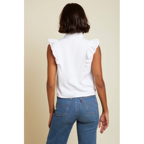Archer Ruffle Button Top