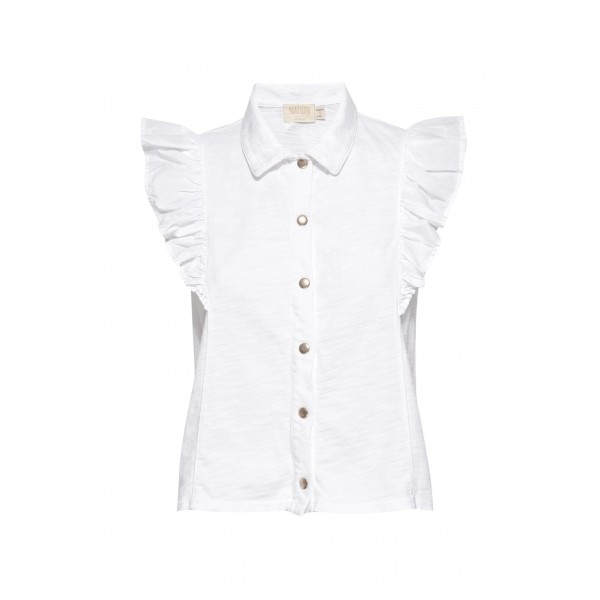 Archer Ruffle Button Top