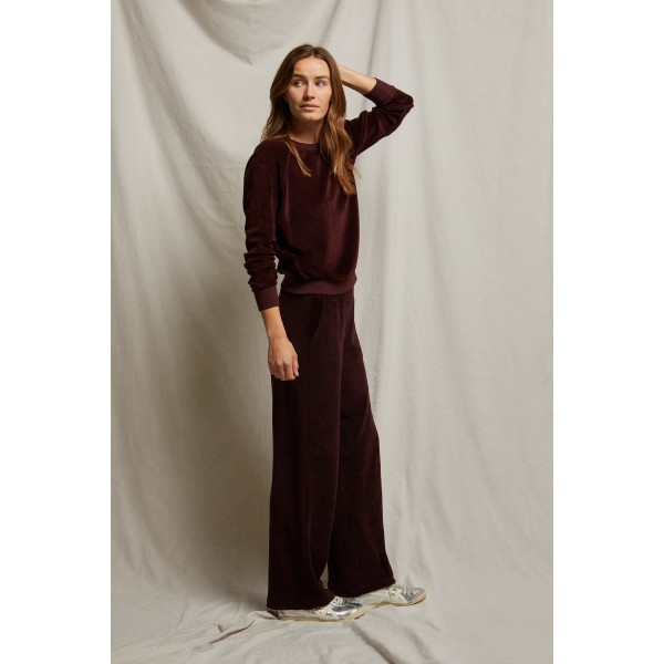 Velour Crewneck Sweatshirt