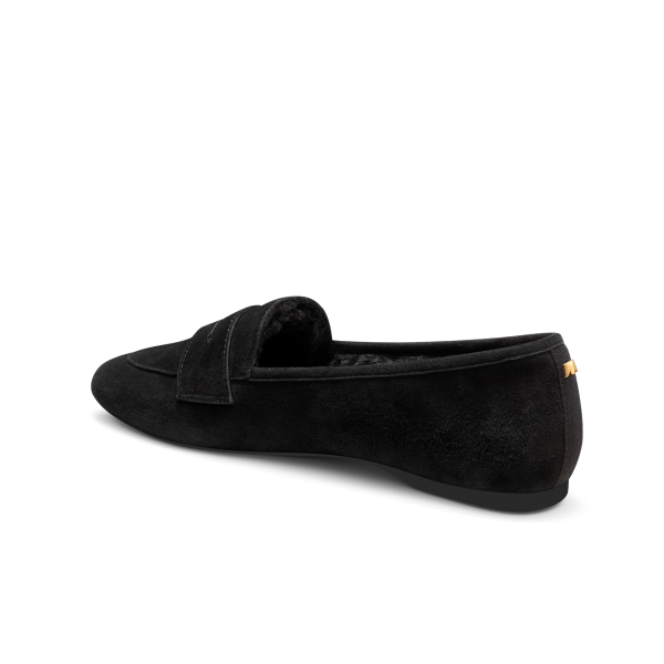The Vesper - Black Suede Faux Fur