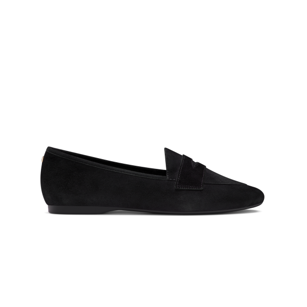 The Vesper - Black Suede Faux Fur